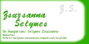 zsuzsanna selymes business card